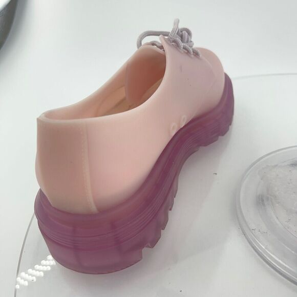 Melissa Melissa Bass Ad Oxford Sneaker Size 9 Pink Rubber Chunky Platform Shoe - Picture 16 of 16